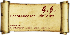 Gerstenmeier Jácint névjegykártya